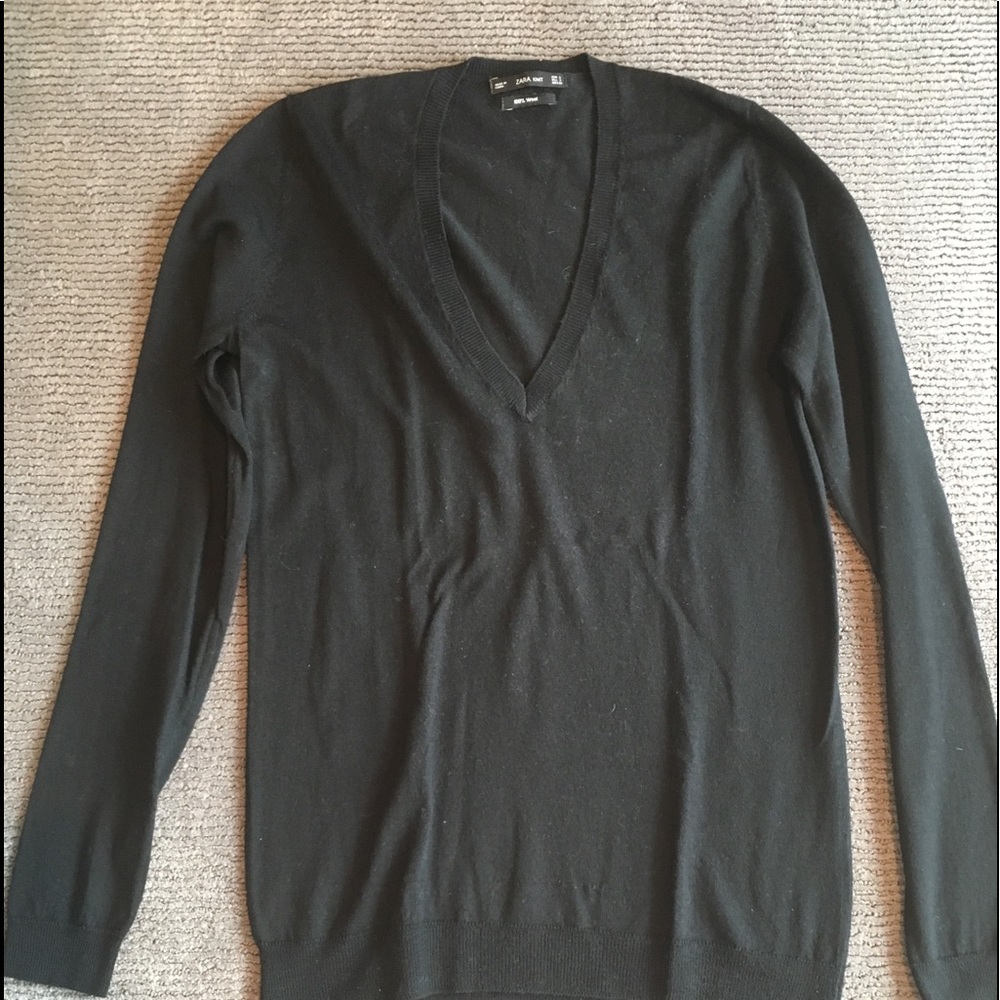 Zara long sleeve v neck sweater